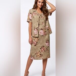 Dressbarn Floral 2PC Dress Set
